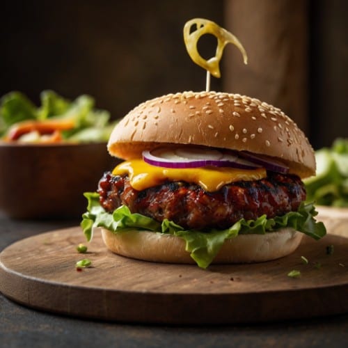 Smoked BBQ Burger Vegan.