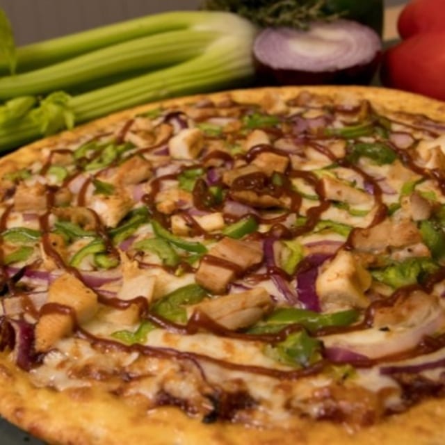 BBQ Chicken Pizza.