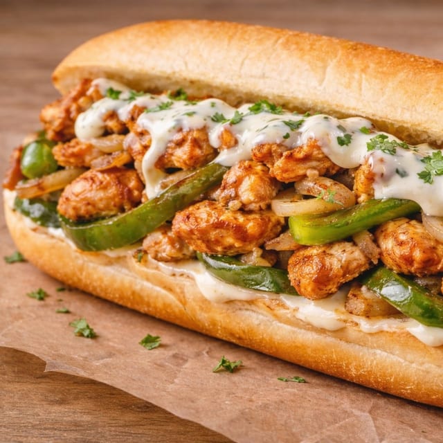 Regular Chicken Tikka Cheesesteak.